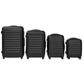 Set of 4 hard-walled suitcases, 4 colors-black