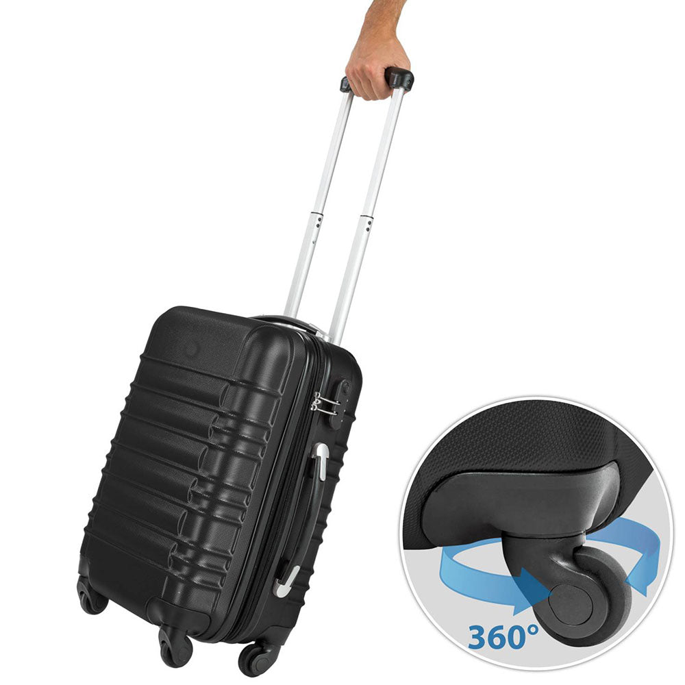 Set of 4 hard-walled suitcases, 4 colors-black