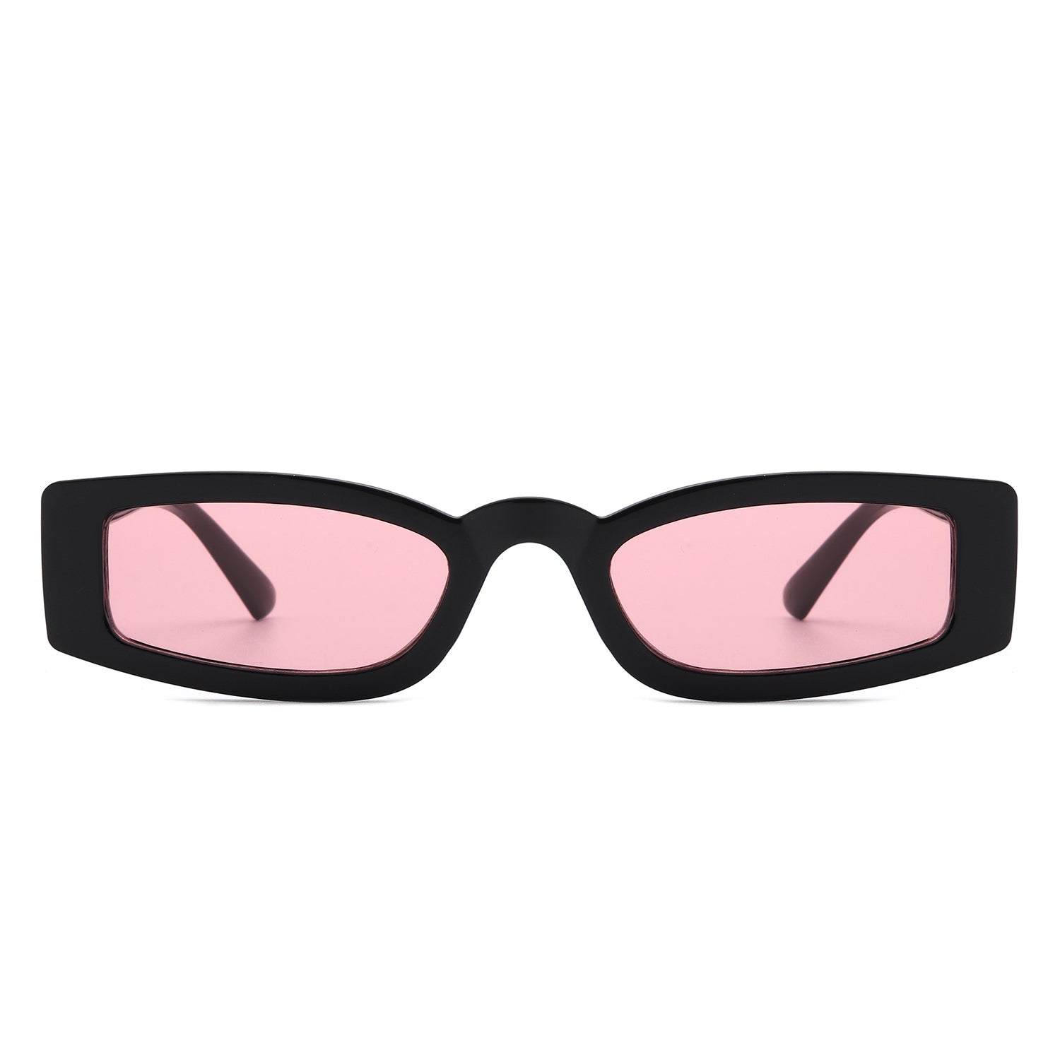 Starzest - Retro Rectangle Slim Tinted Square Narrow Sunglasses