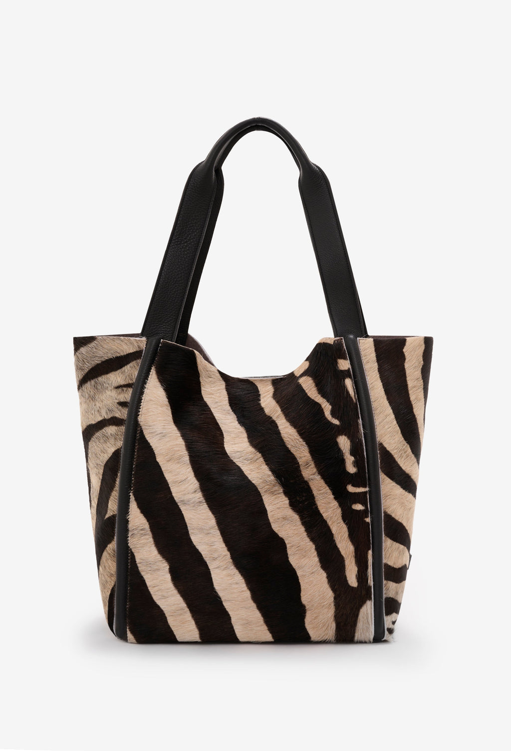 Tala Large Leather Tote Bag - Zebra