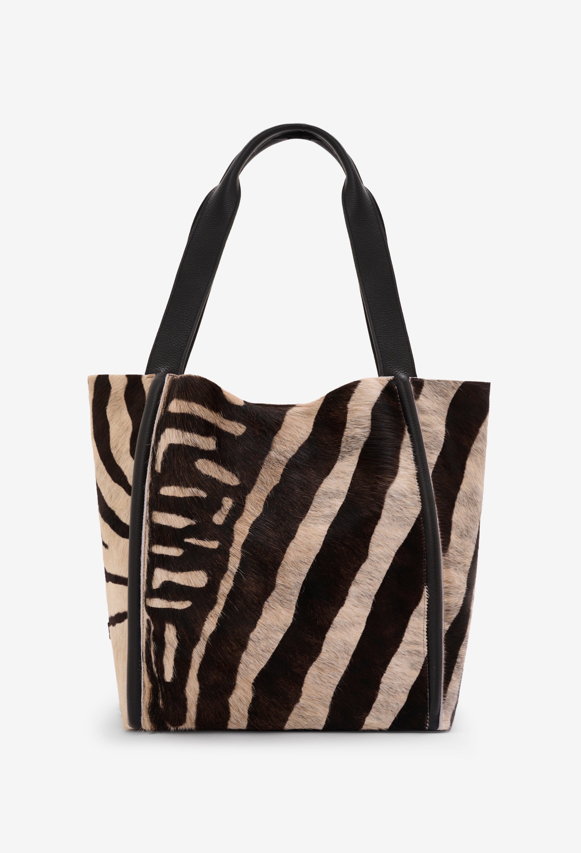 Tala Large Leather Tote Bag - Zebra