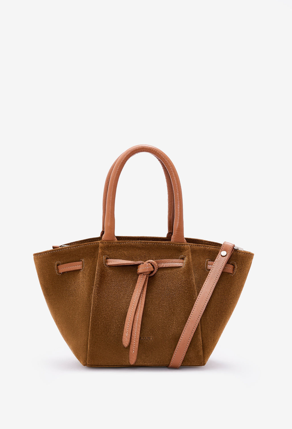 Warmi Carryall Leather Bag - Tan Suede
